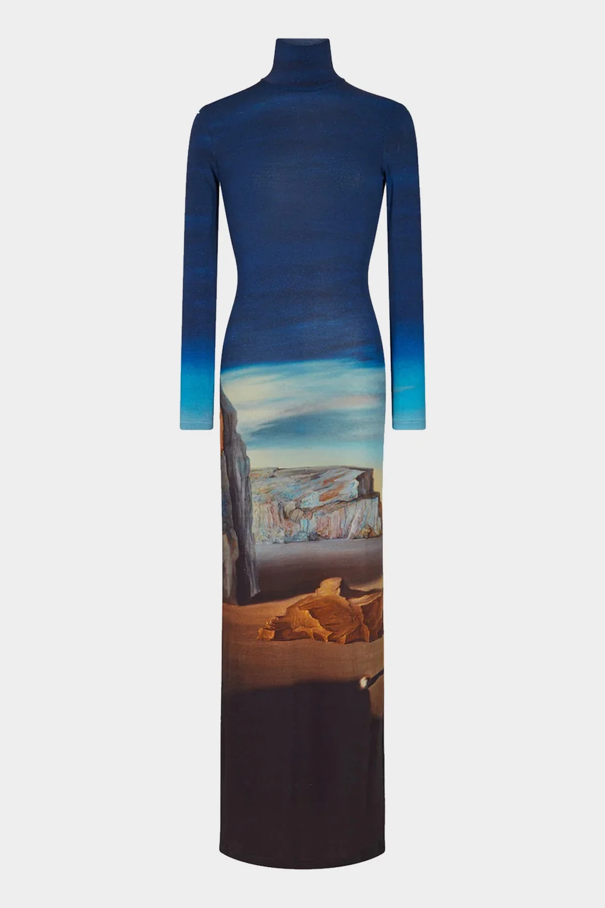 Salvador Dali Long Evening Dress in Ombres Descendantes