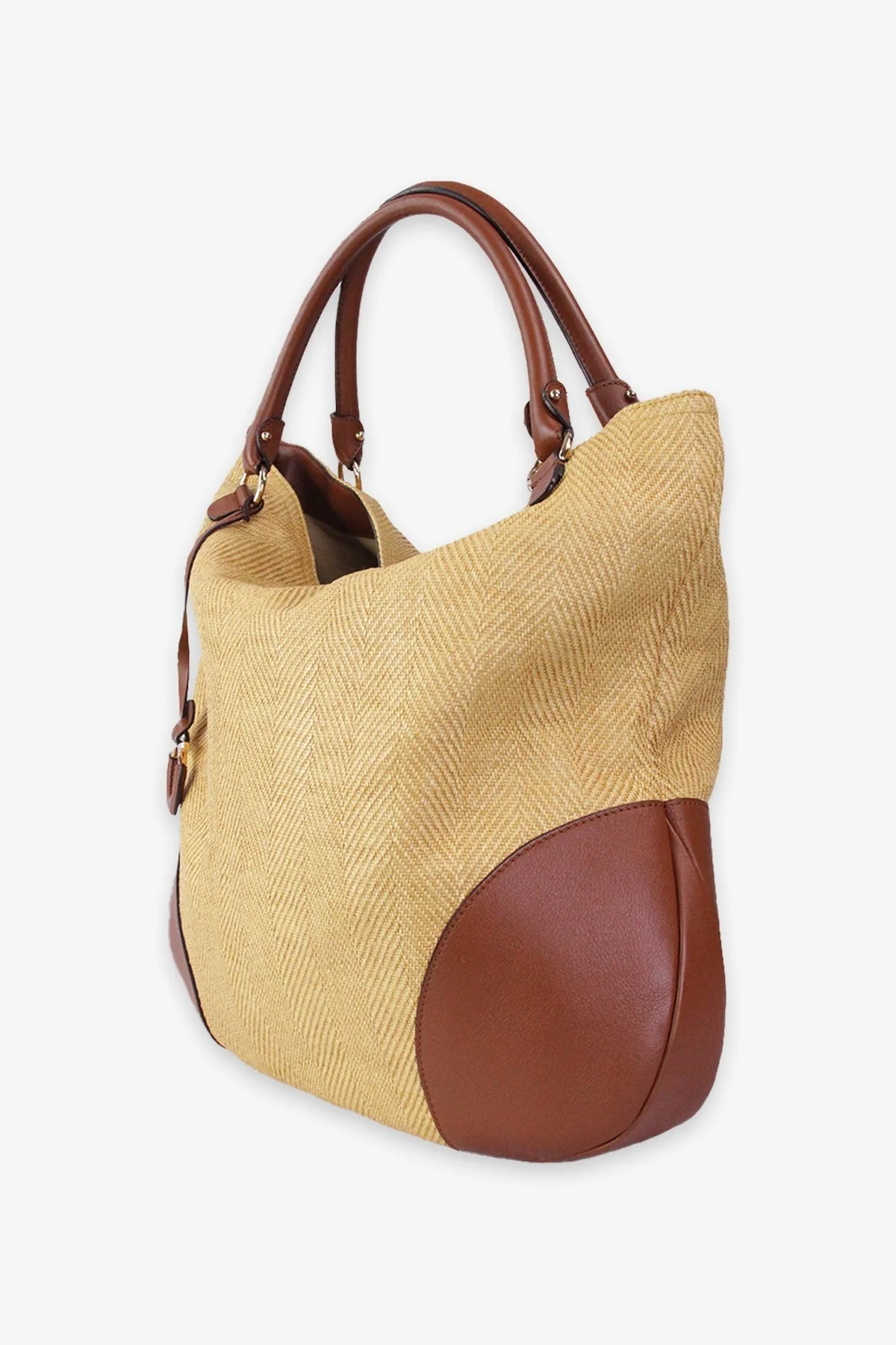 Salvatore Ferragamo Leather Trimmed Straw Tote - Image 2