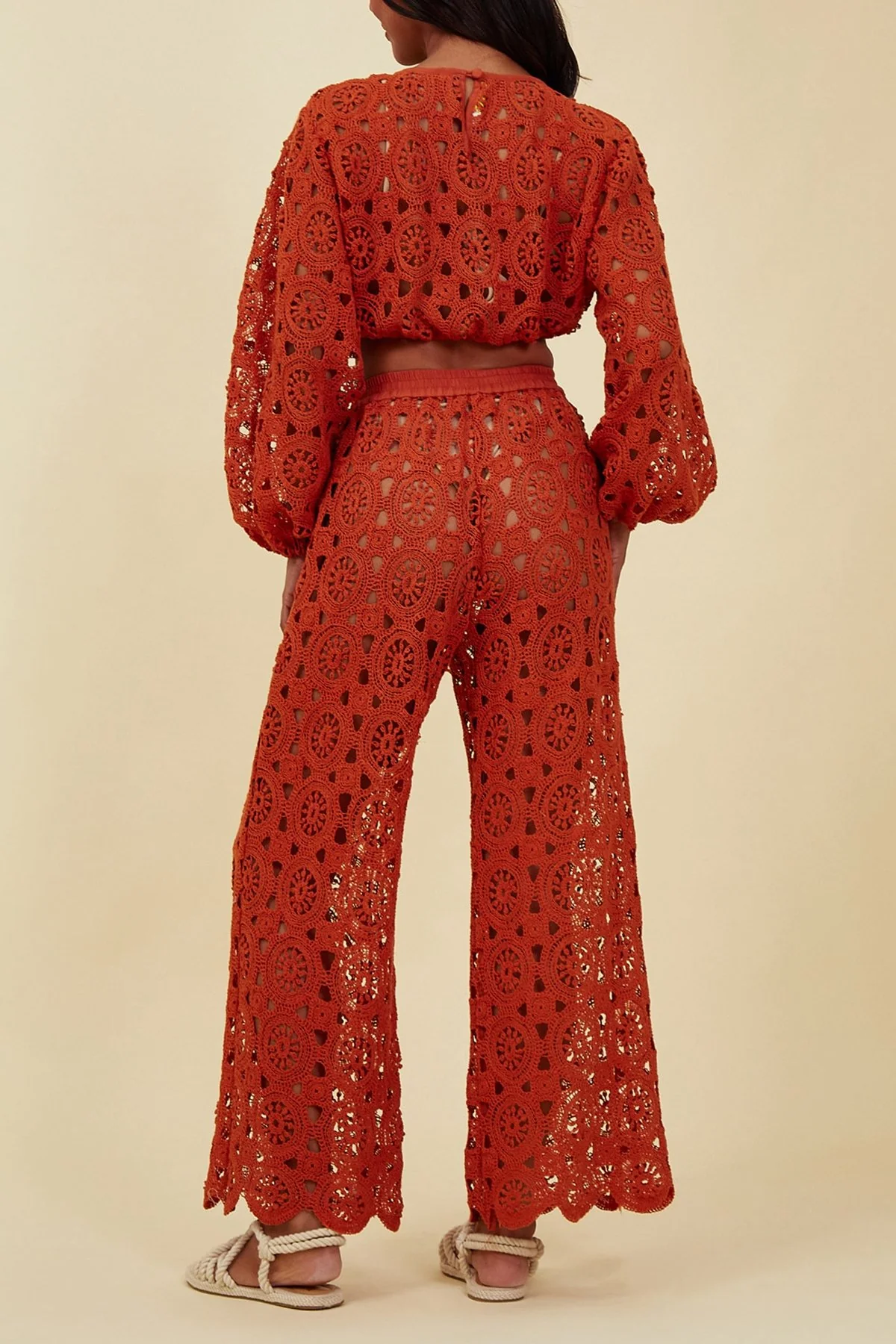 Samar Long Sleeved Top in Terracota - Image 2