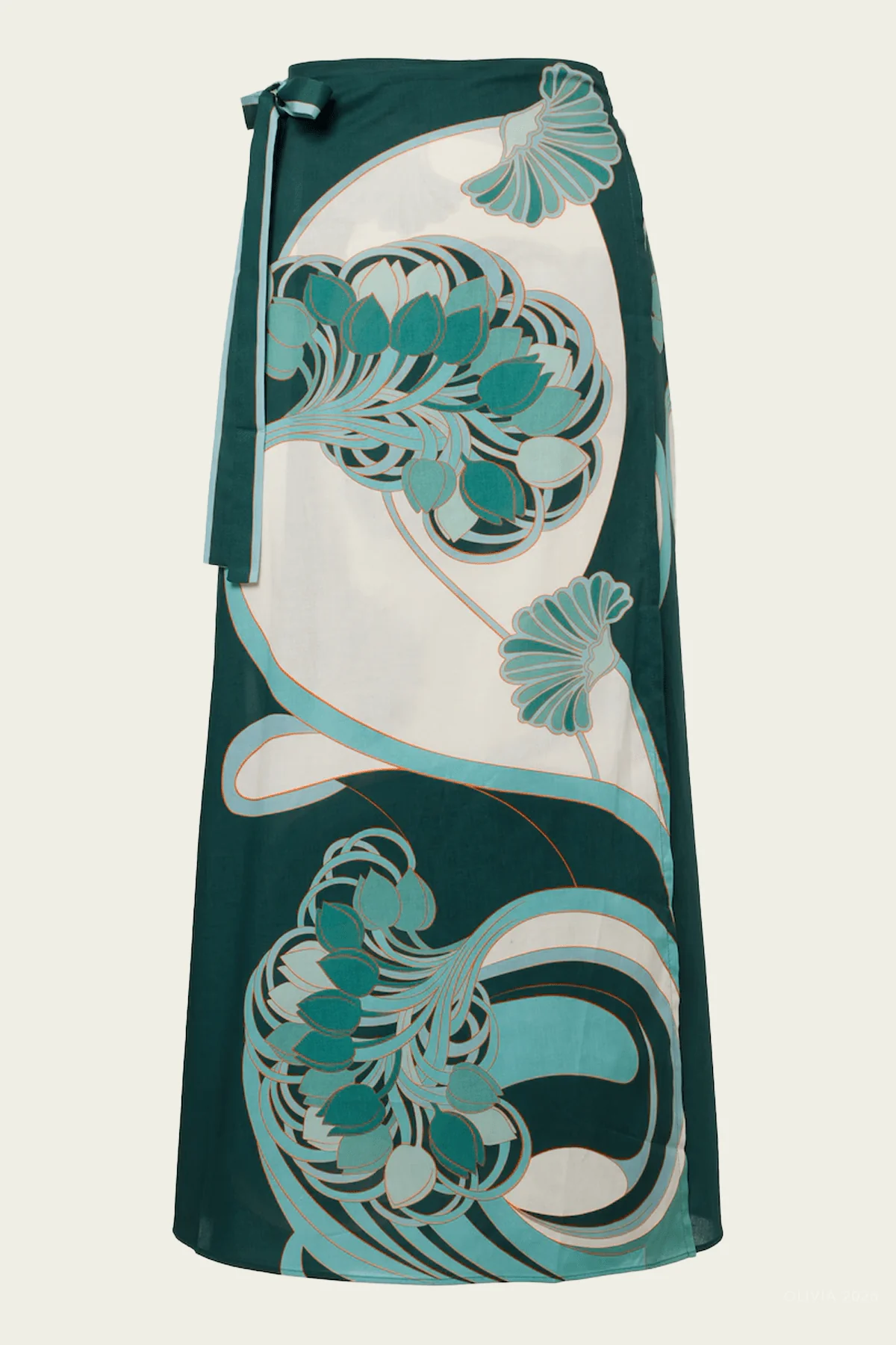 Sarong Skirt in Blooming Tulip Placee