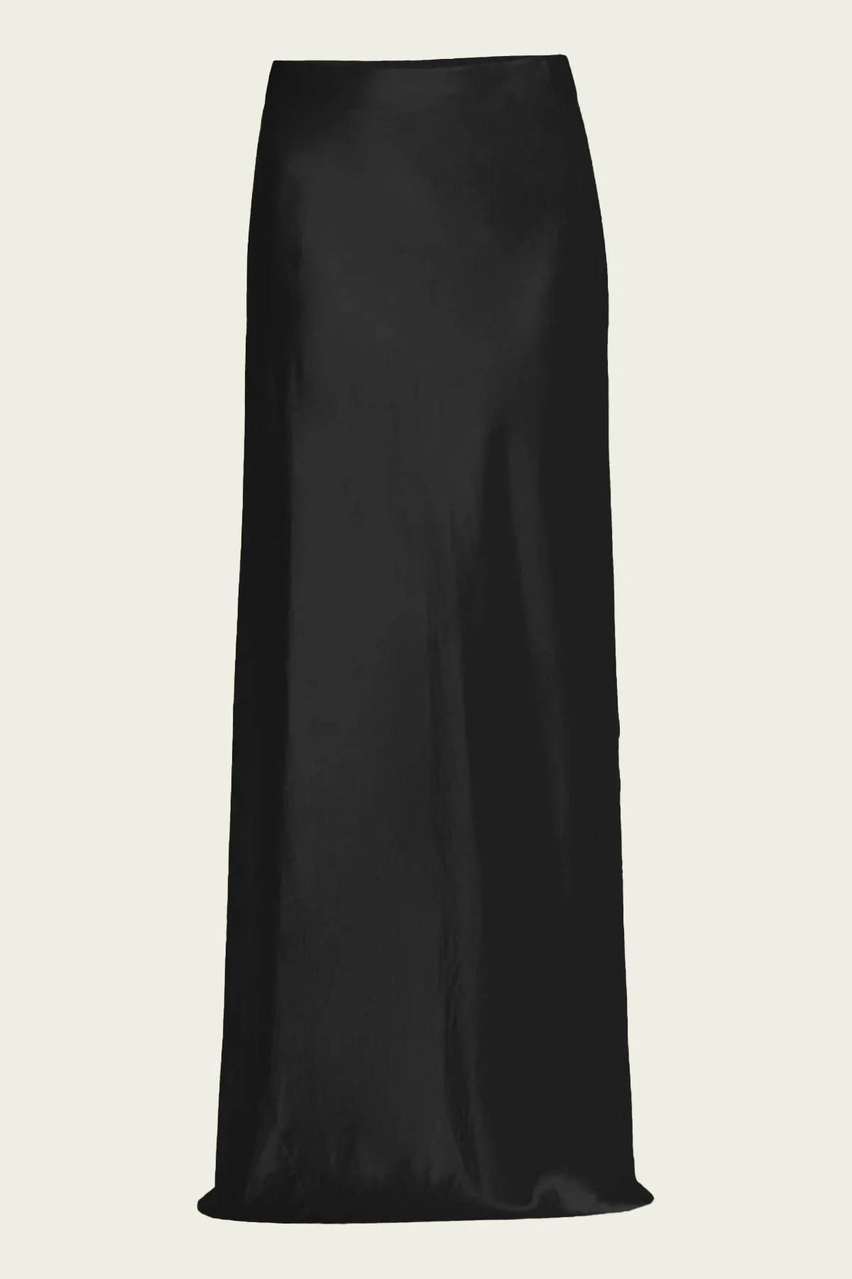 Satin Maxi Skirt in Black