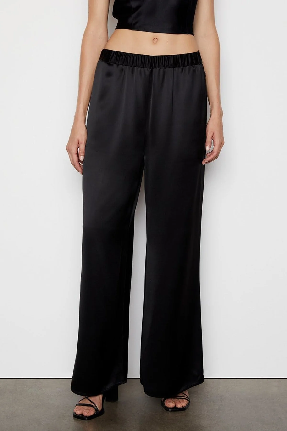 Satin PJ Pant in Noir - Image 2