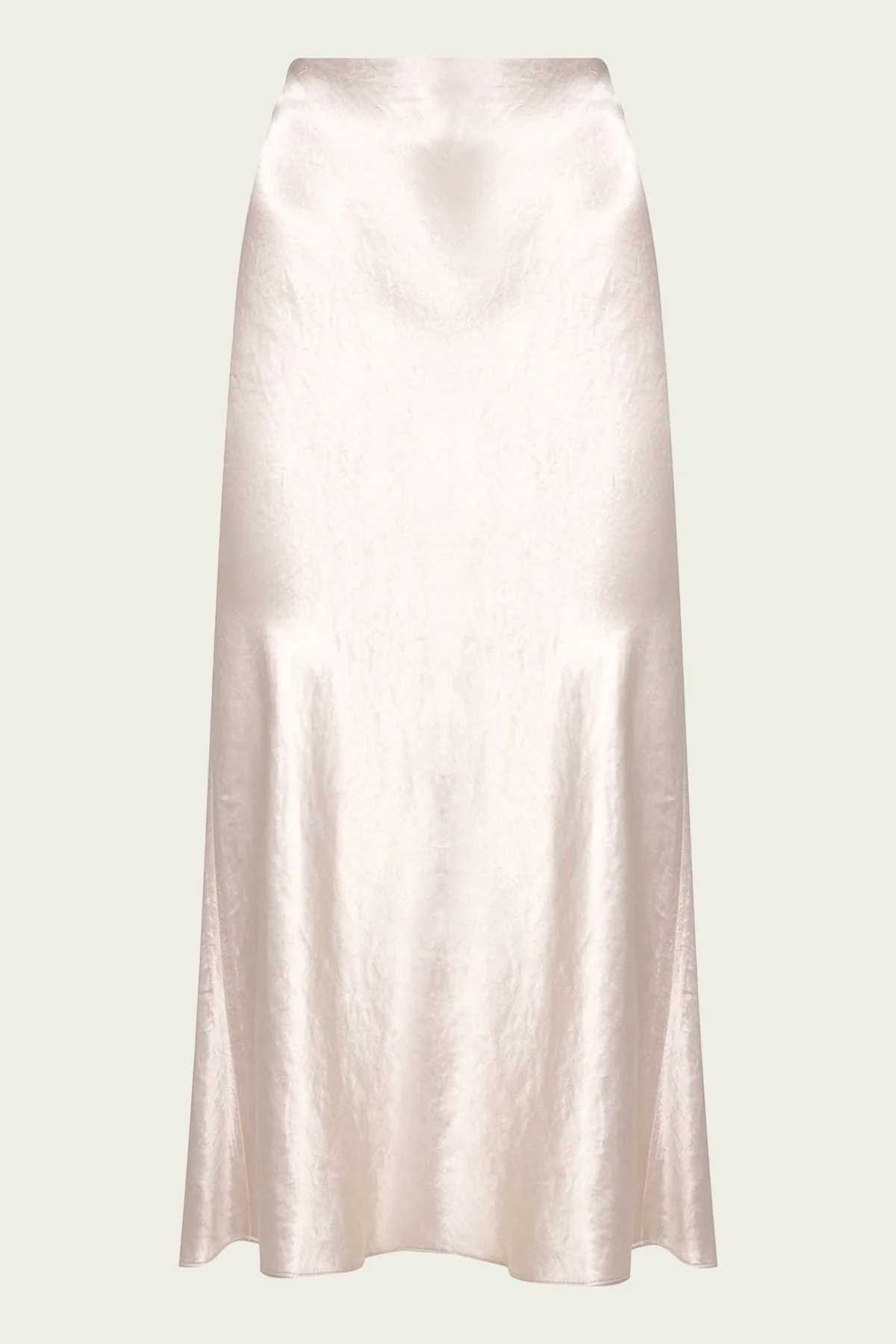Satin Slip Skirt in Champagne