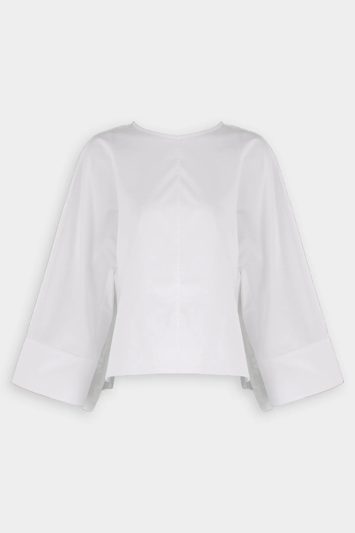 Eco Poplin Sculpted Top in White