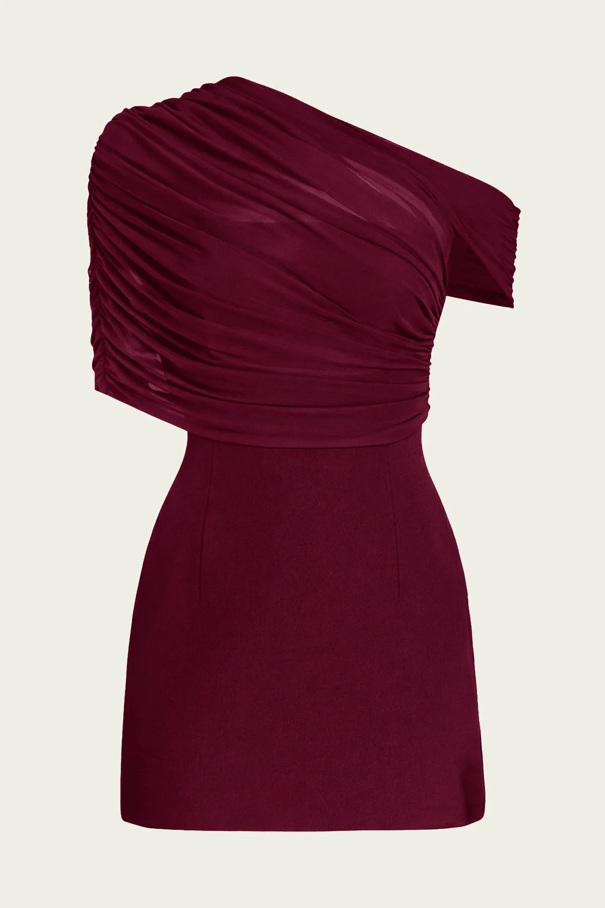 Selma Crepe Mini Dress in Merlot