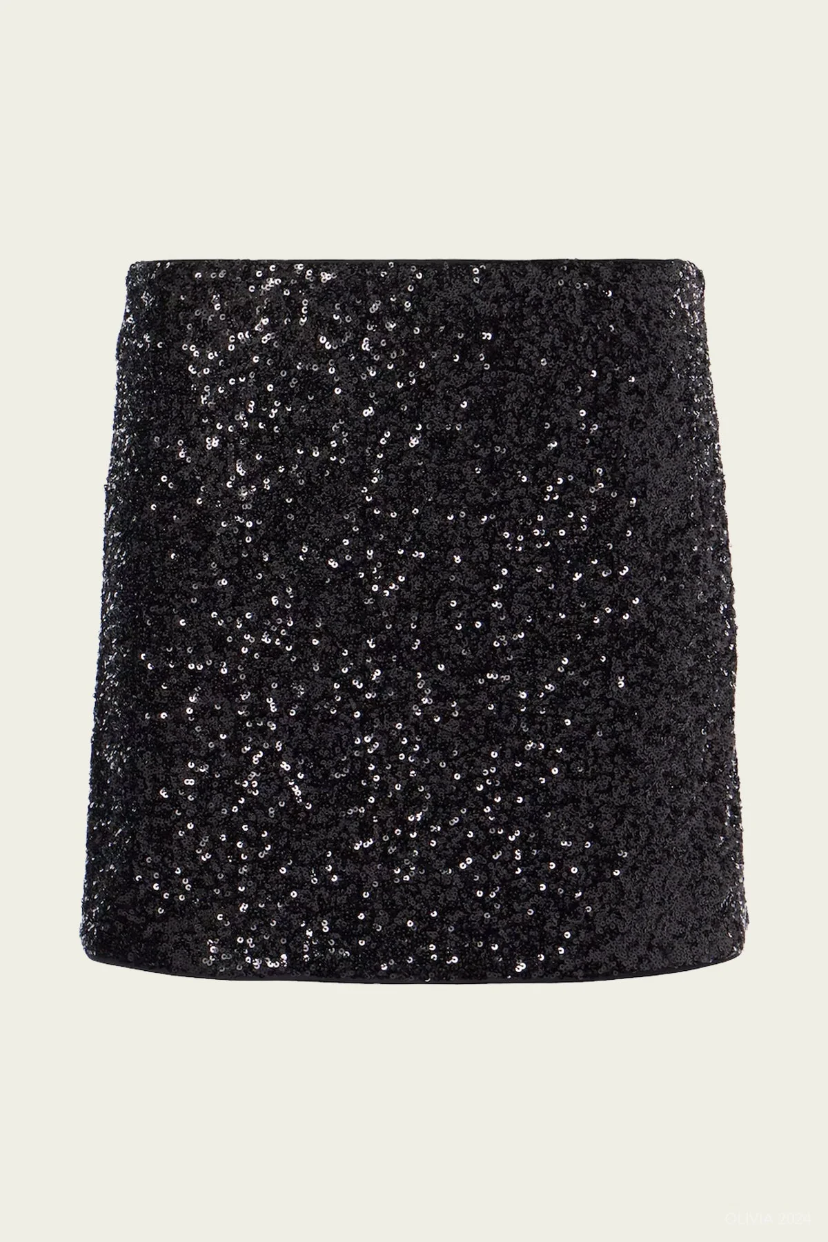 Sequin Mini Skirt in Black