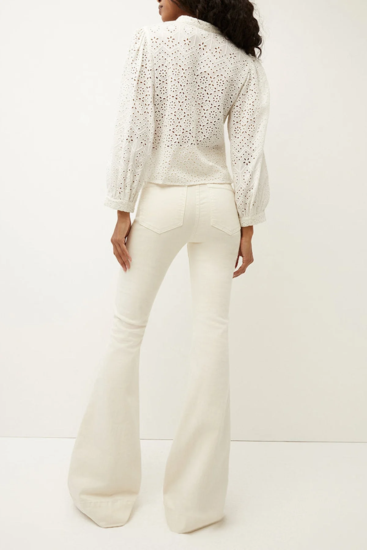 Sheridan Bell-Bottom Jean in Ecru - Image 3
