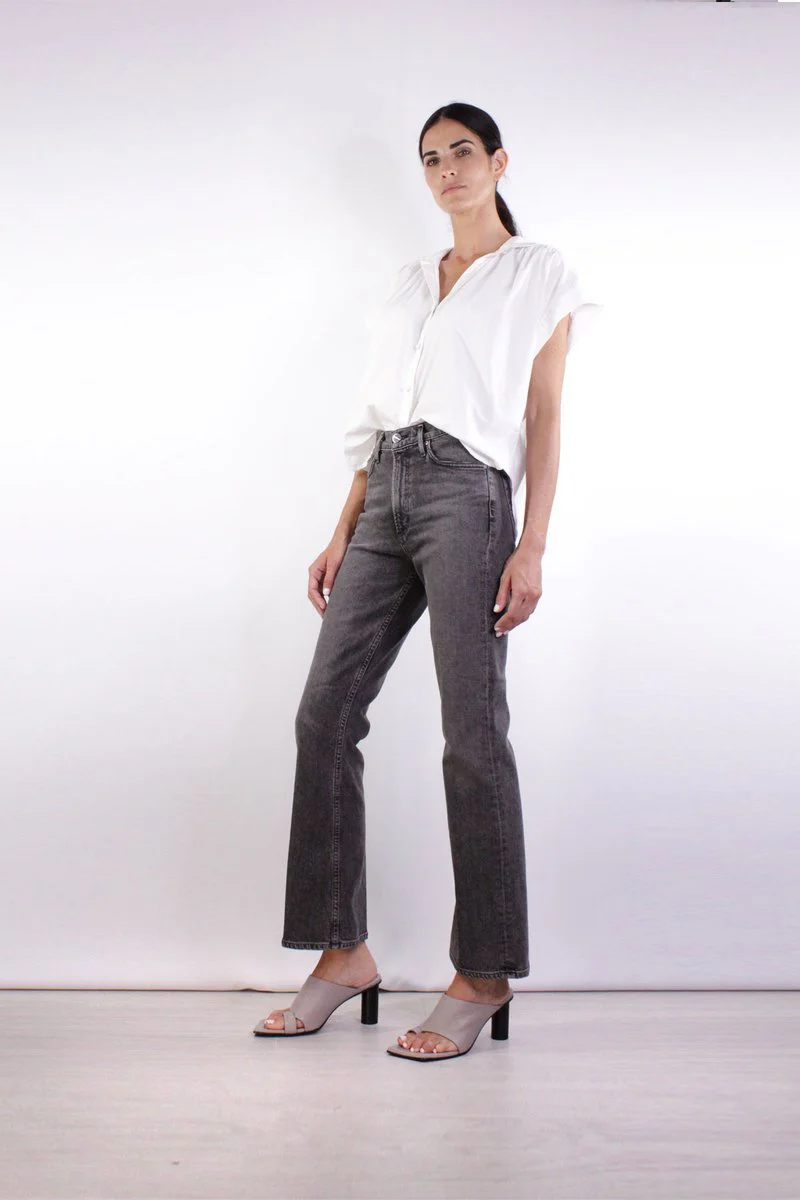 Penny Short Sleeve Blouse in Star White - Image 3