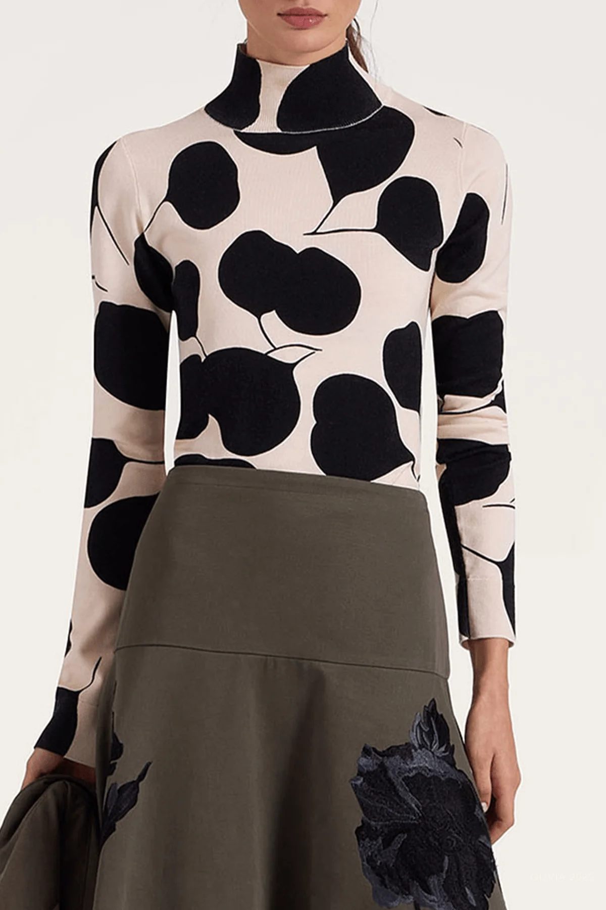 Silky Turtleneck in Lunaria Light Pink - Image 2