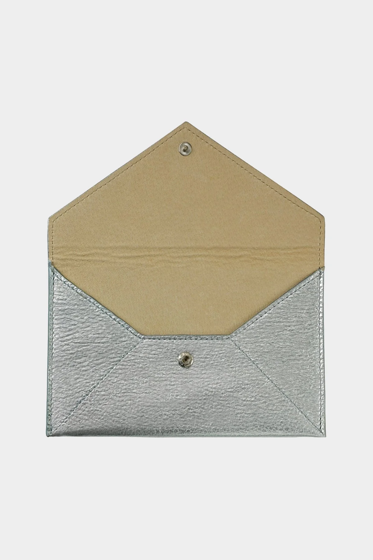 Silver Metallic Goatskin Medium Envelope - Image 2