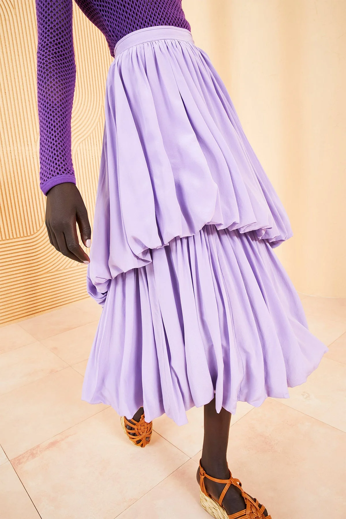 Simone Midi Skirt in Foxglove - Image 2