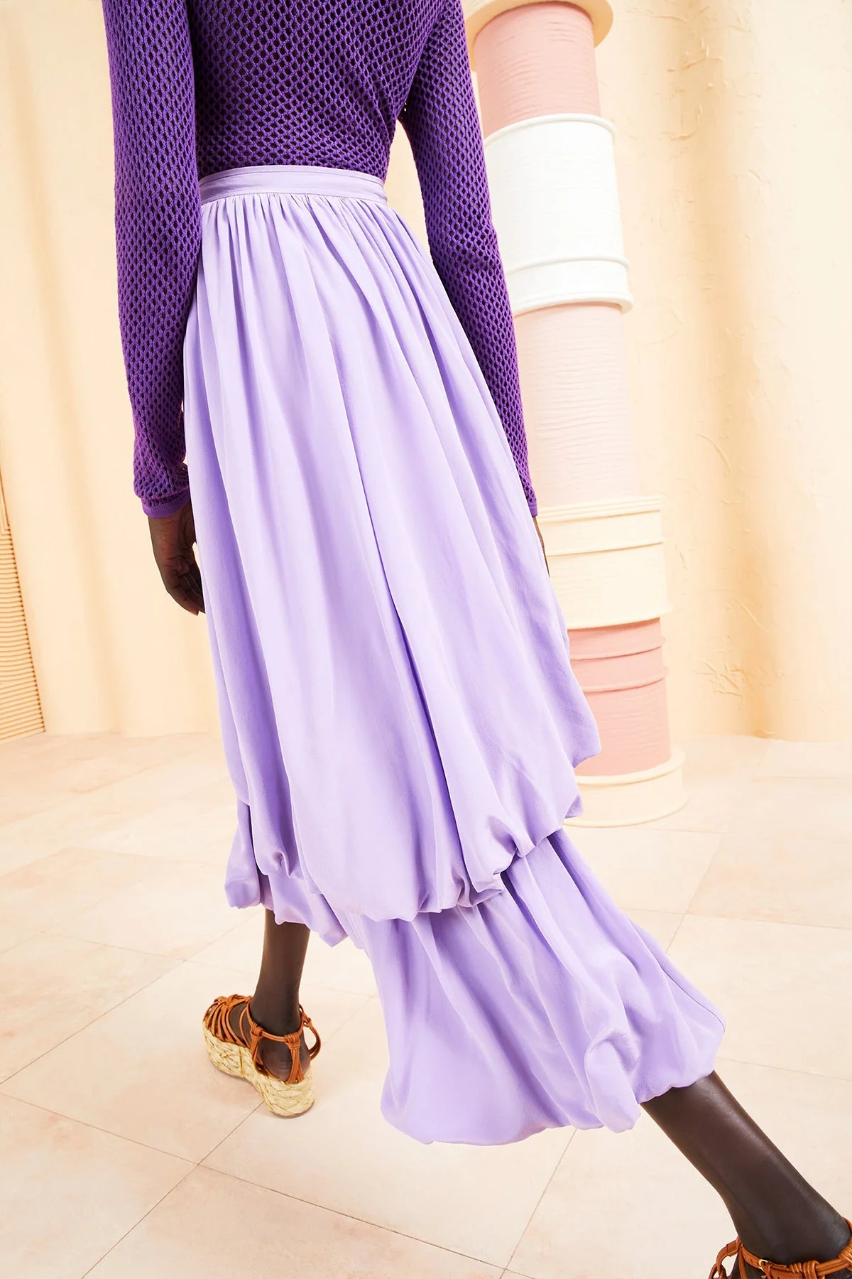 Simone Midi Skirt in Foxglove - Image 3