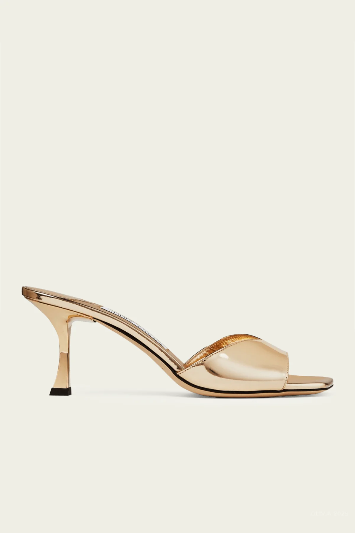 Skye 70 Metallic Leather Sandals in Gold