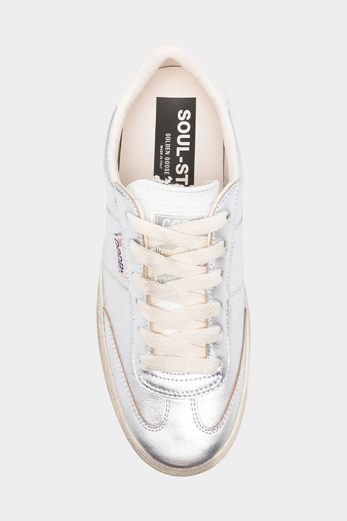 Soul-Star Silver Metallic Leather Sneaker - Image 4