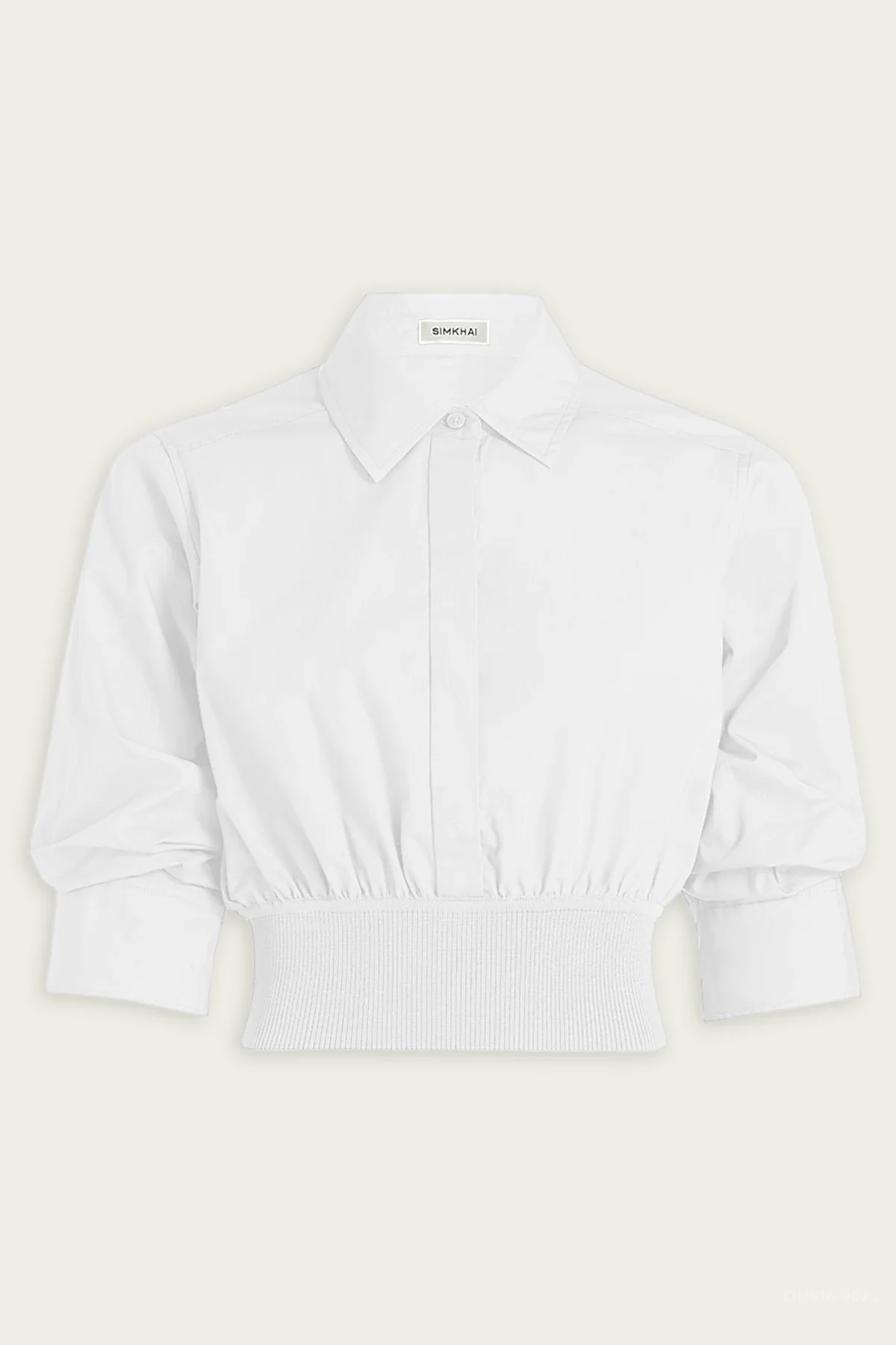 Stiles Knit Cotton Shirt in White