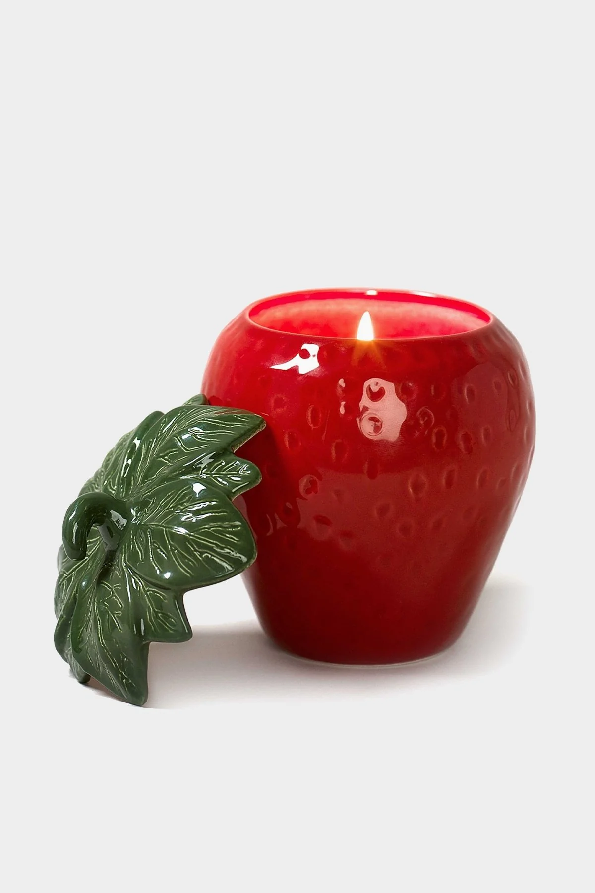 Strawberry Ceramic Candle in Red - Image 2