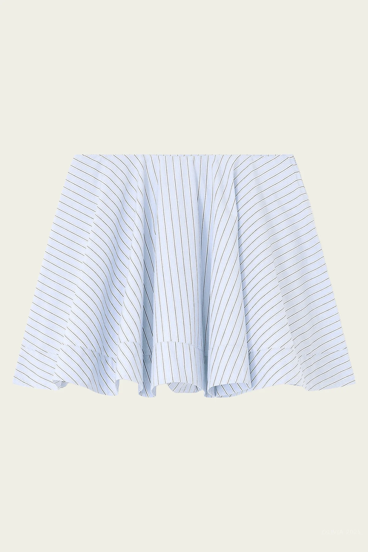 Stripe Mini Circle Skirt in Lavender Lustre