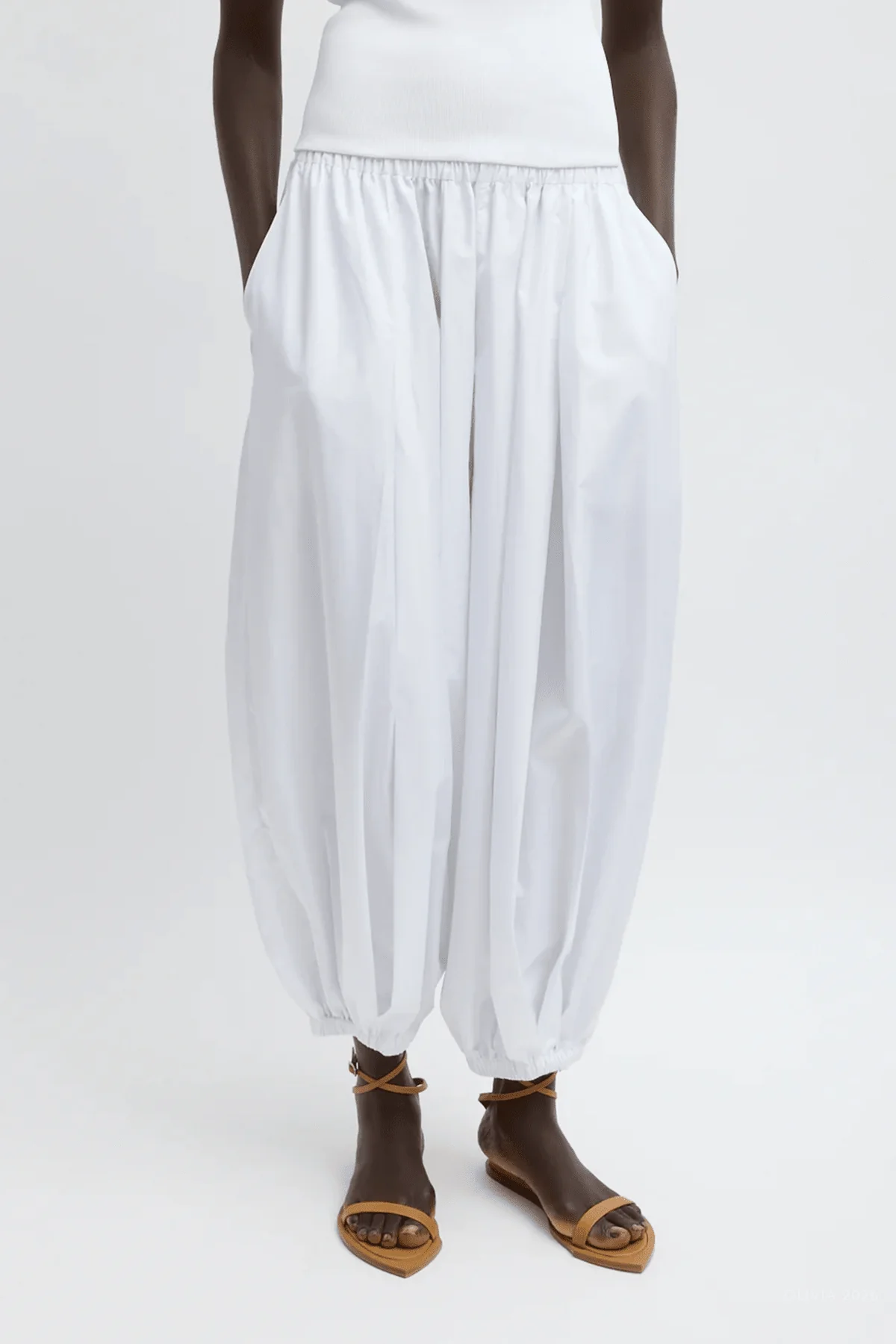 Summer Nylon Zeppelin Pant in White - Image 2