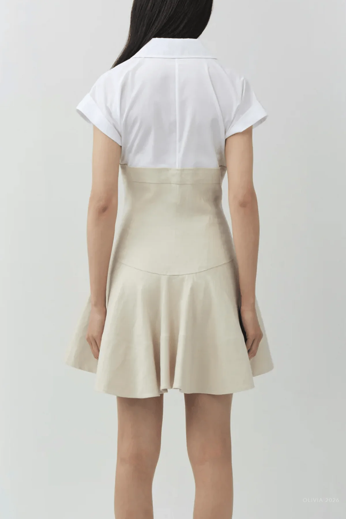 Sundae Linen Mini Dress in Sand Multi - Image 3
