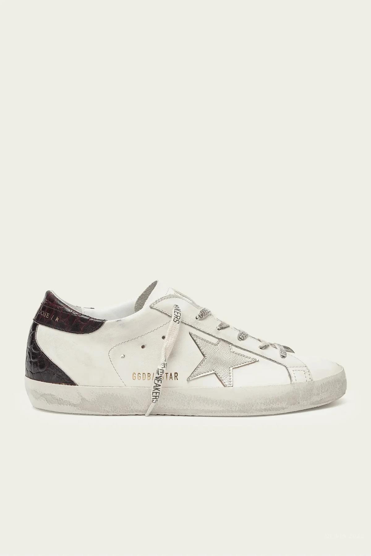Super-Star White Burgundy Leather Sneaker