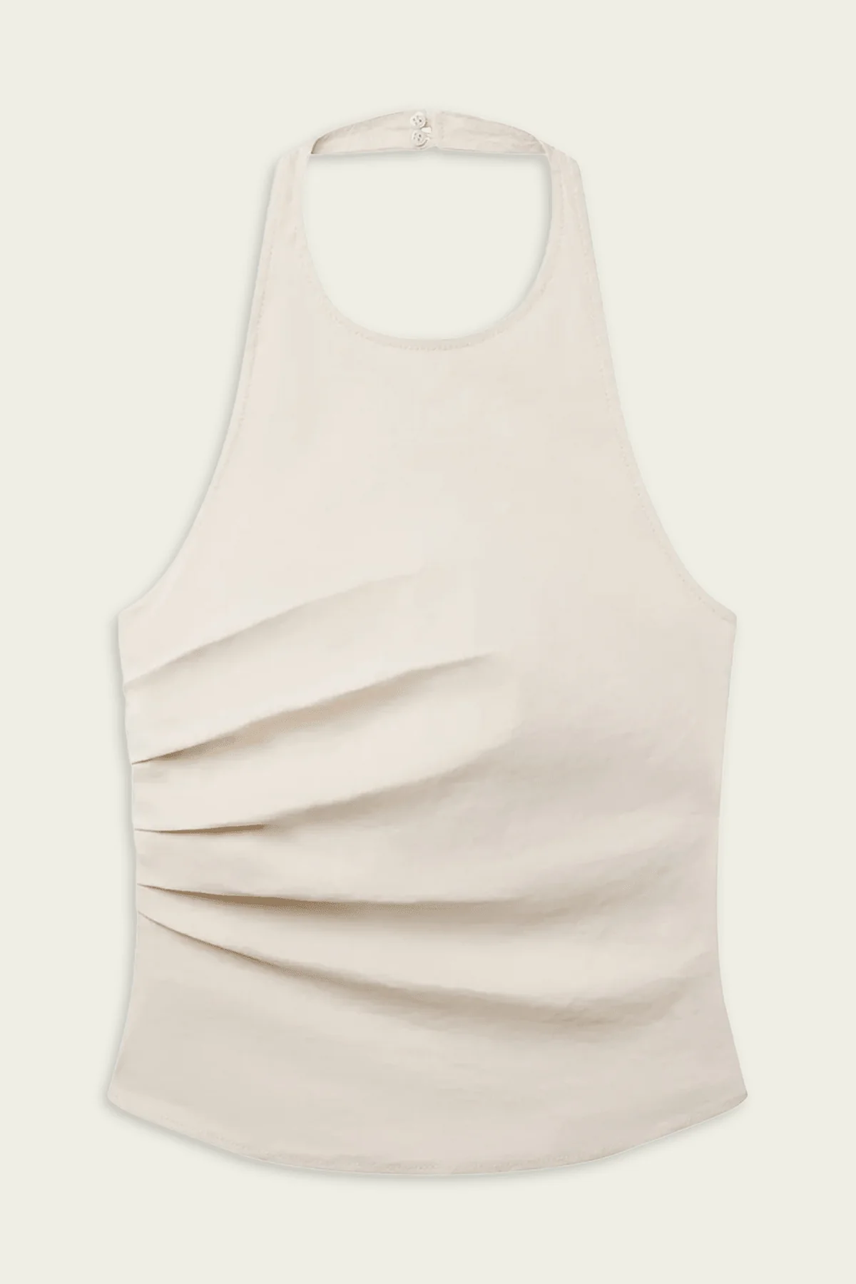 Sylvie Linen Halter Top in Buttercream
