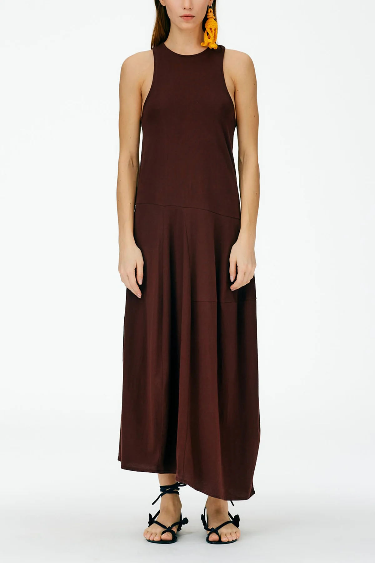 T-Shirt Sleeveless Dress in Brown - Image 2