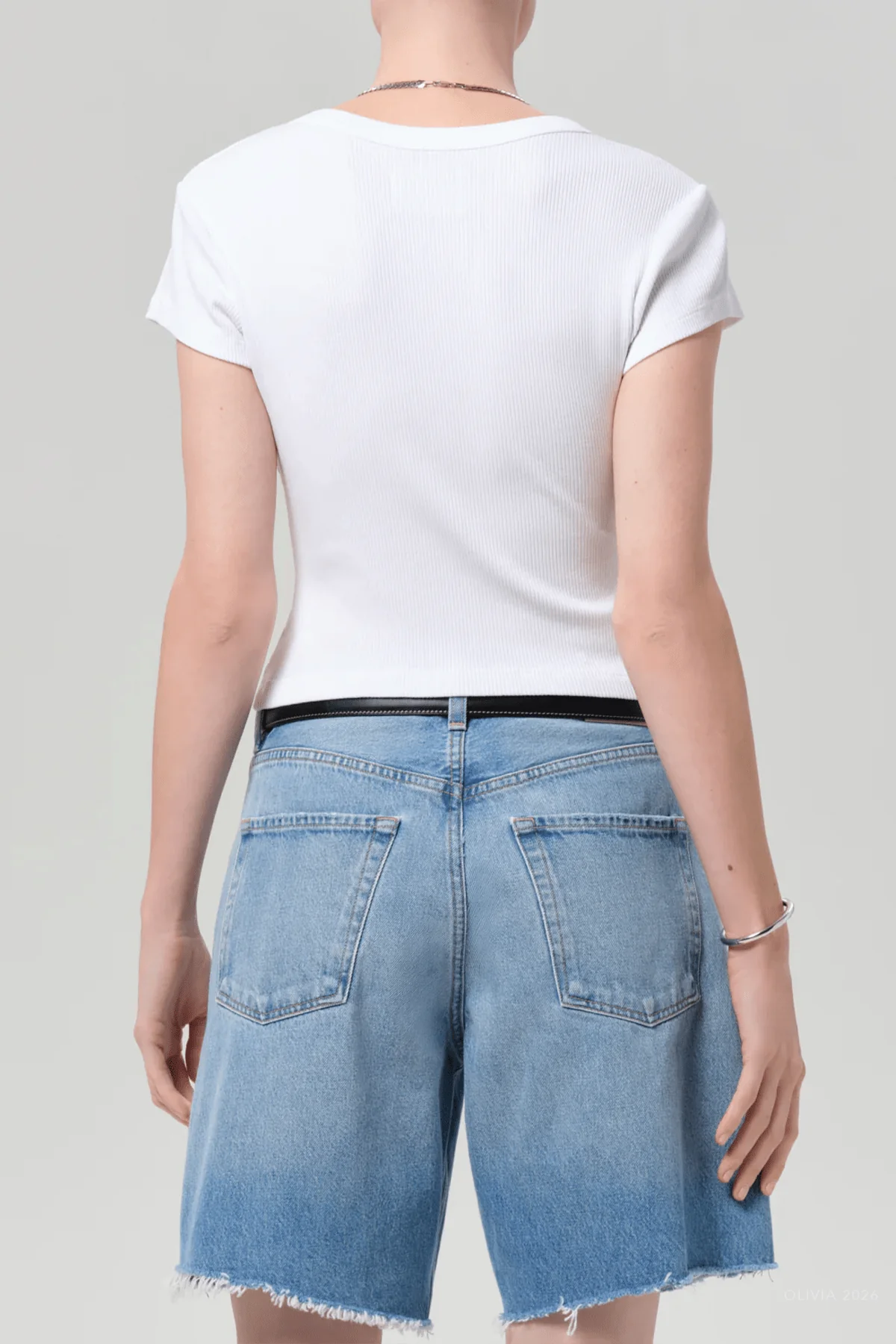 Tabi Short Sleeve Cardigan in White - Image 3