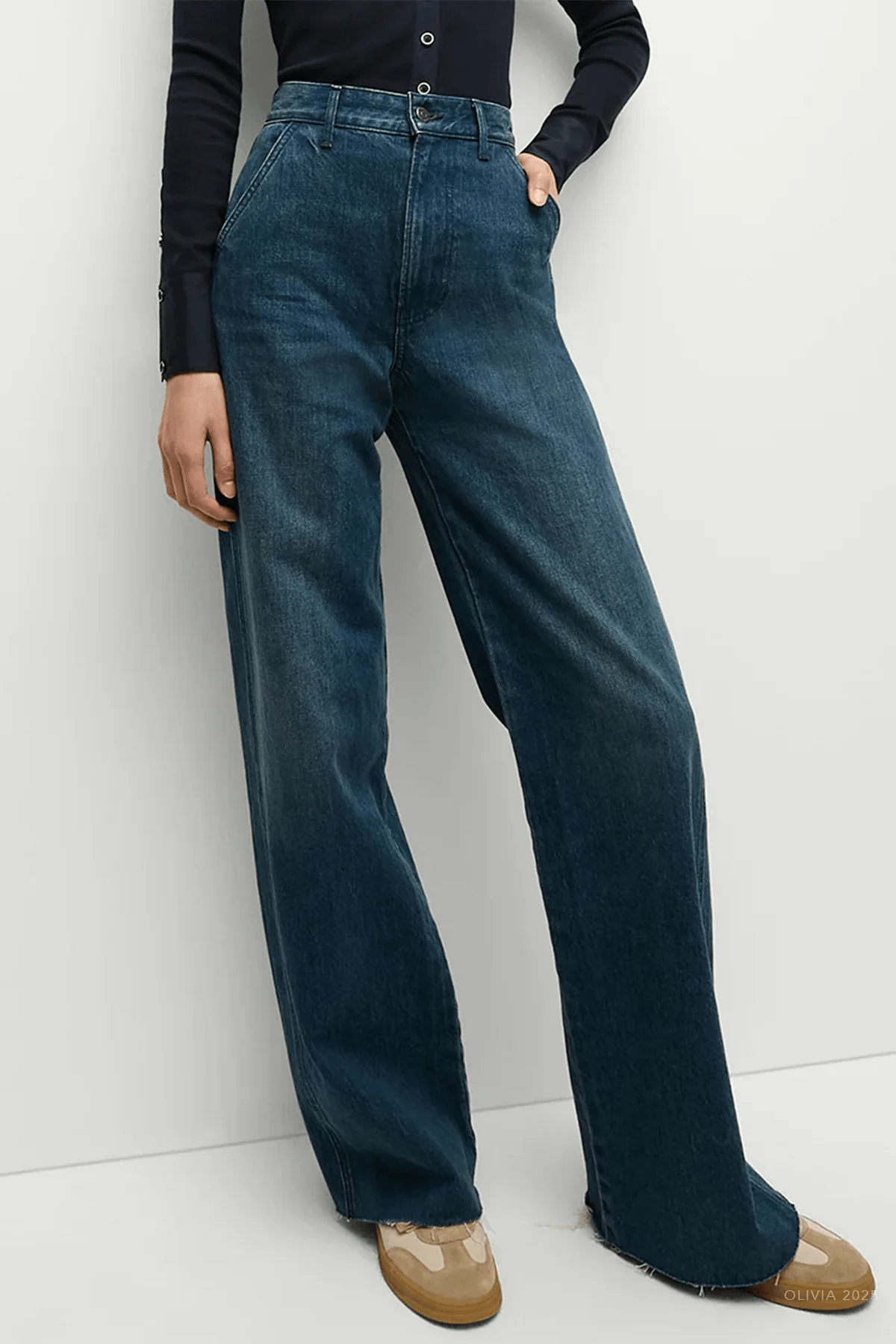 Taylor Slant-Pocket Wide-Leg Jean in Northern Lights - Image 2