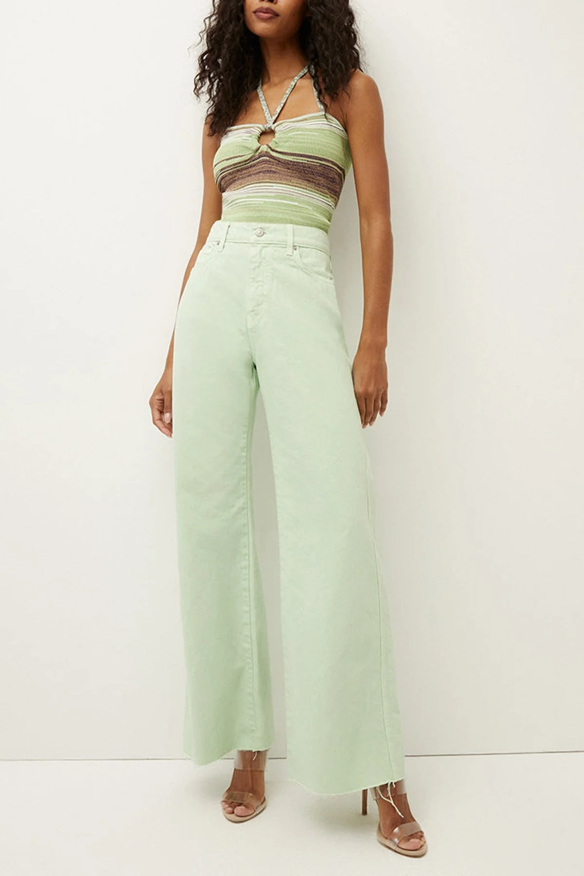 Taylor Wide-Leg Jean in Pistachio - Image 2