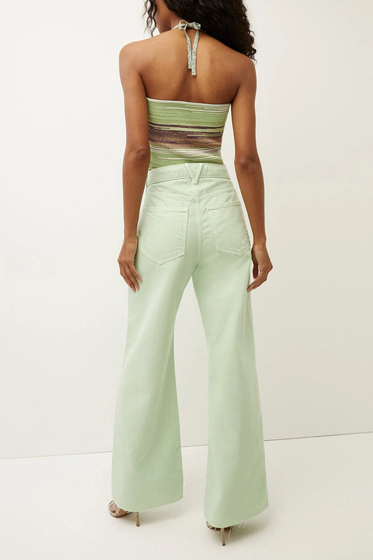 Taylor Wide-Leg Jean in Pistachio - Image 3