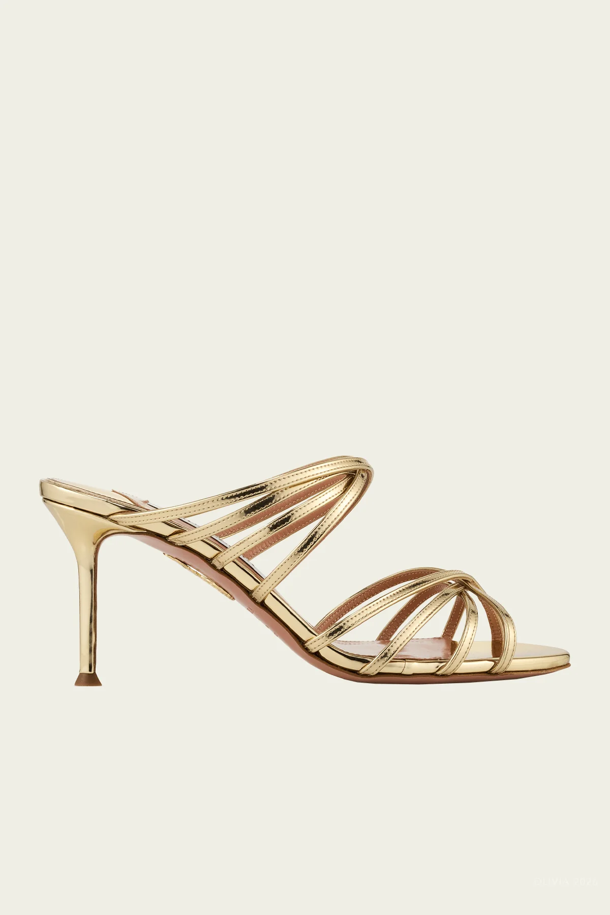 Tell Me Mule 75 in Soft Gold