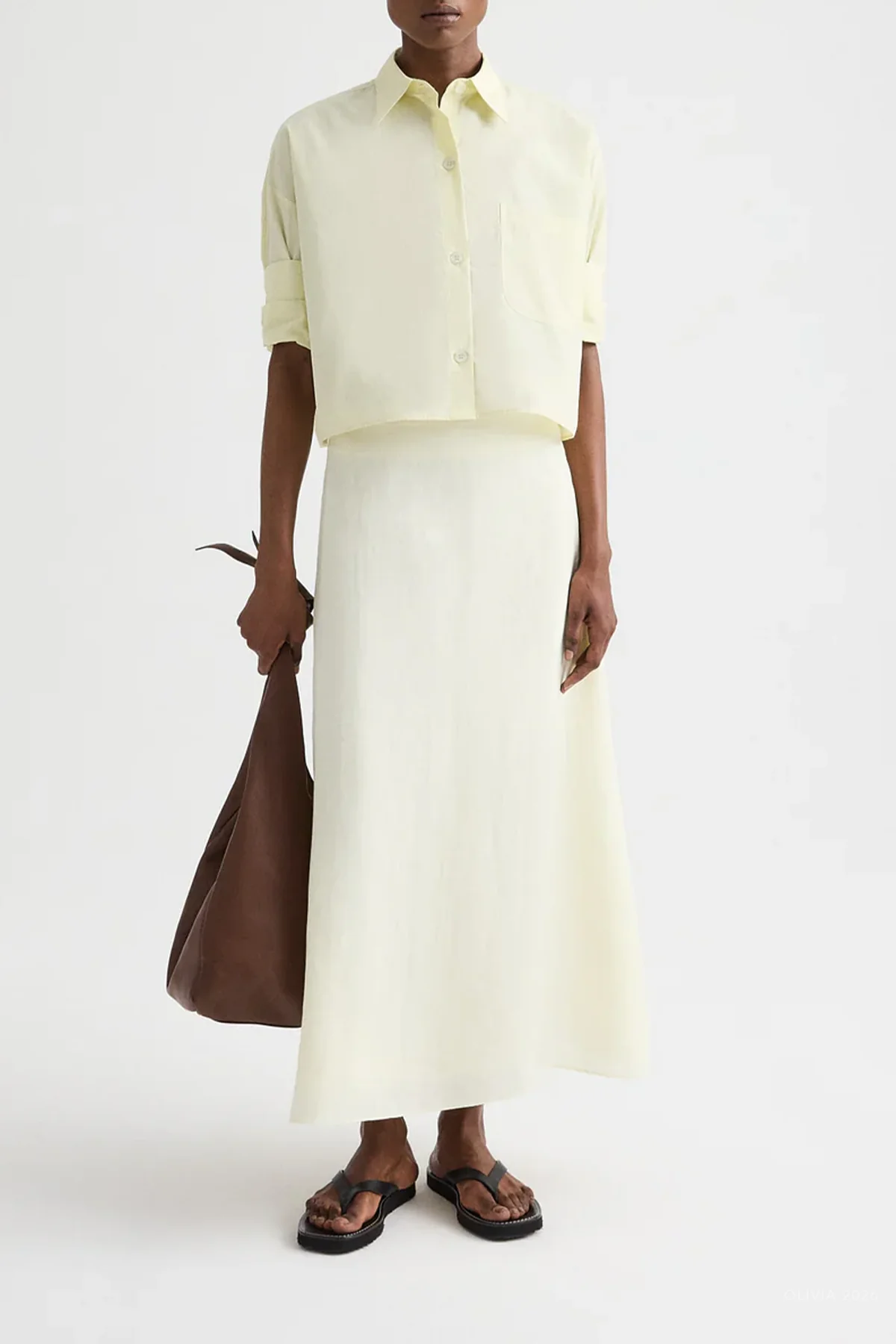 The A-Line Skirt in Glass Green - Image 4