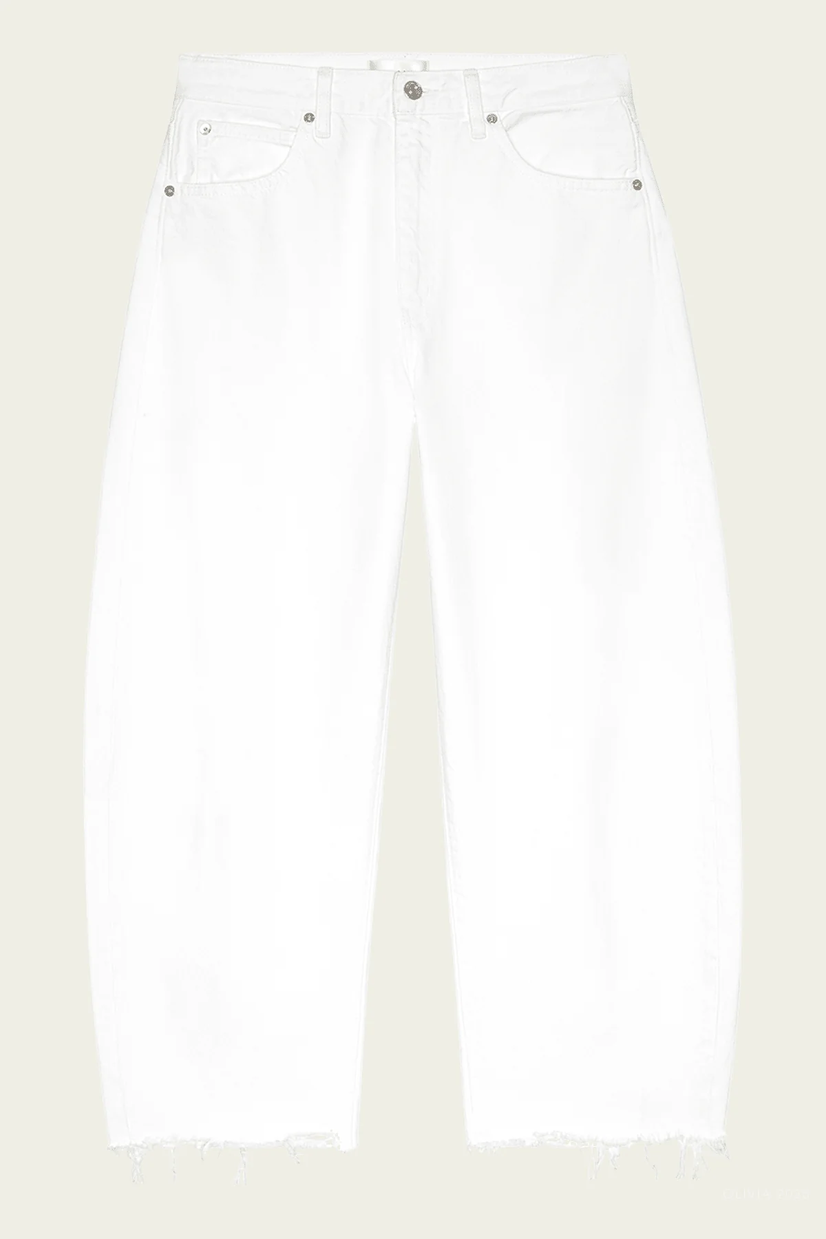 The Bubble Crop in White New Fray