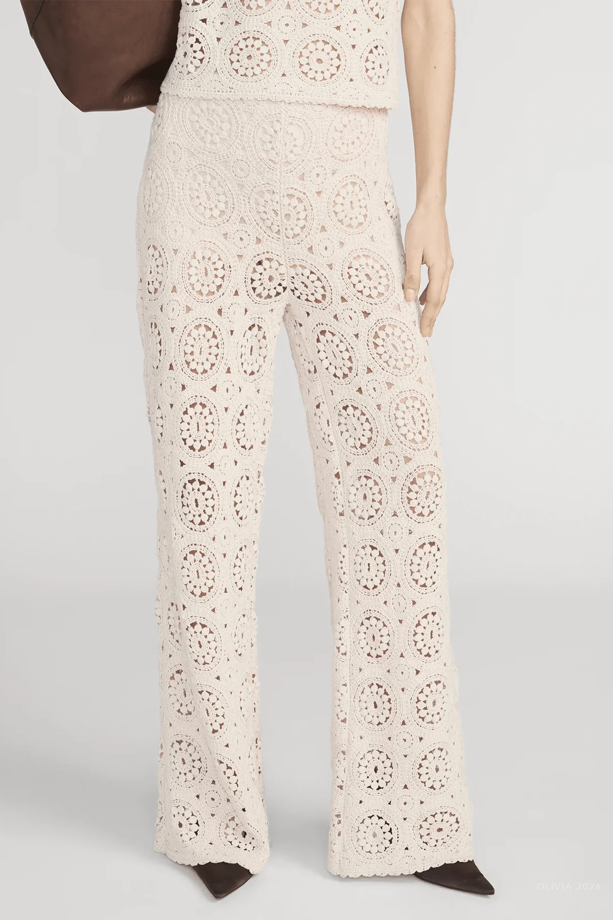 The Crochet Pant in Cream - Image 2