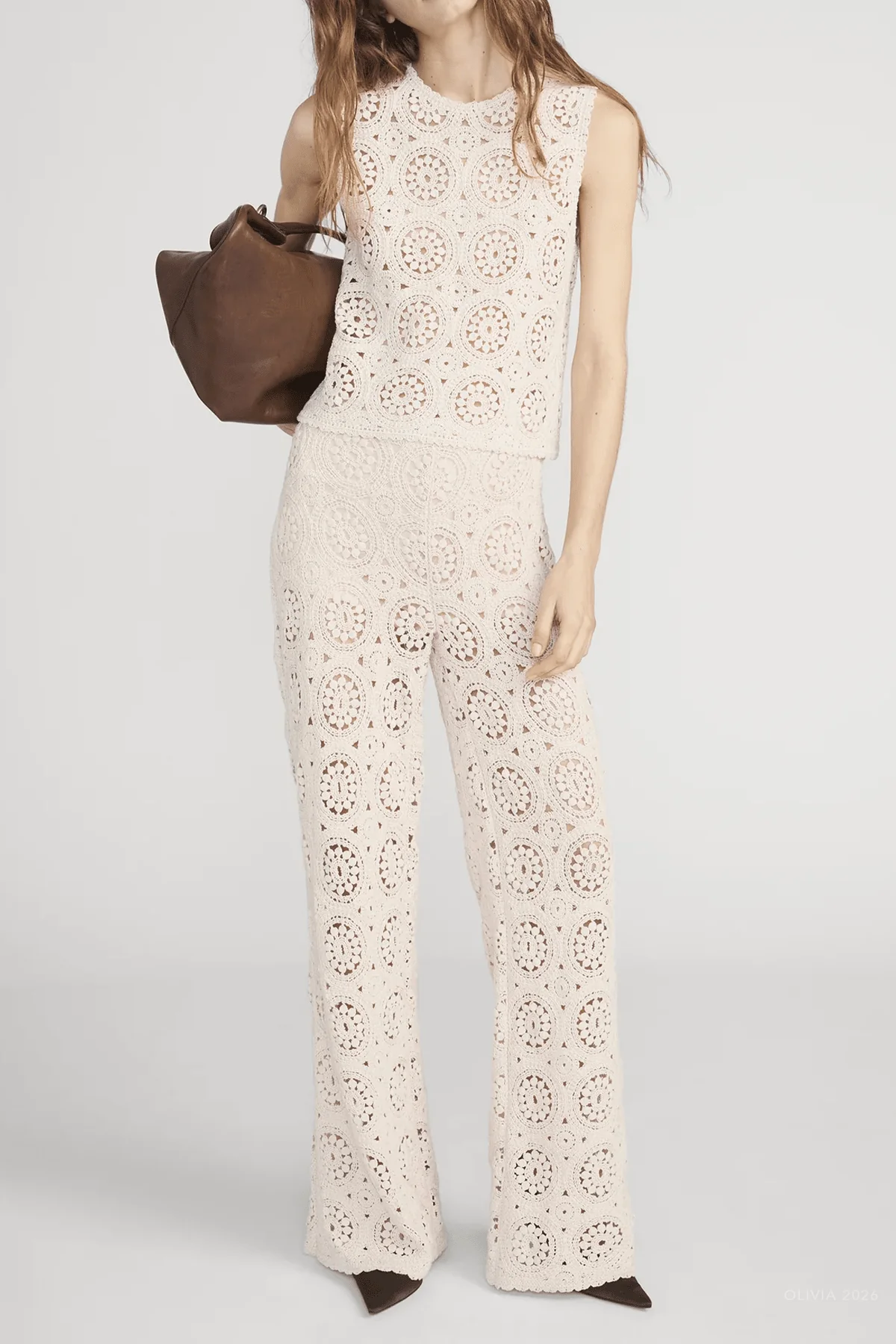 The Crochet Pant in Cream - Image 5