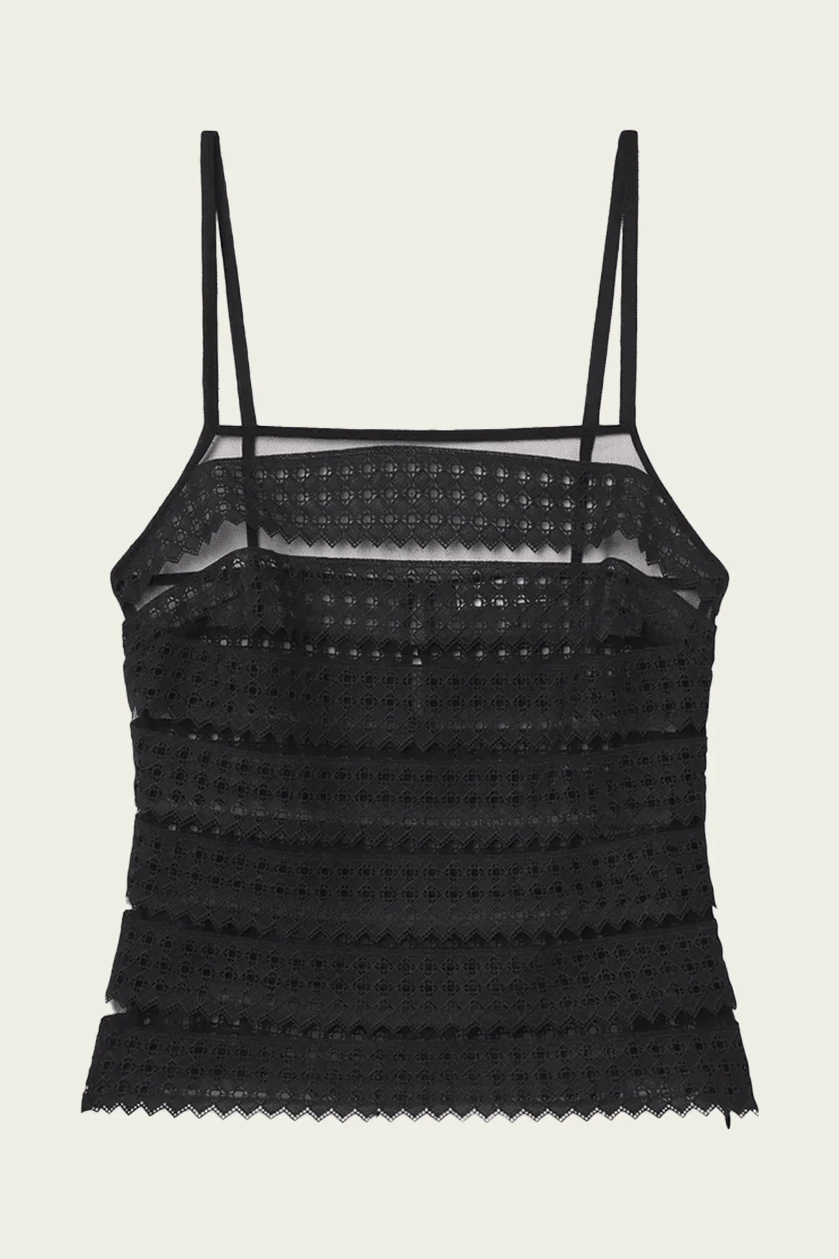 The Lattice Crochet Cami in Black