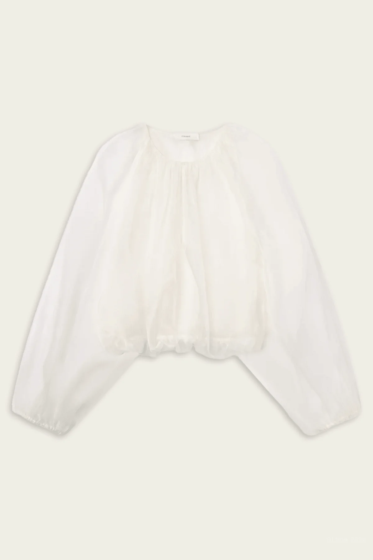 The Sheer Balloon Blouse in Cream