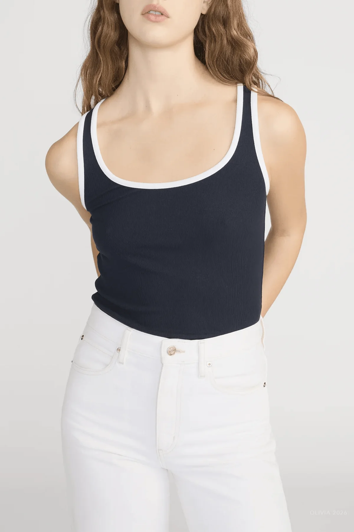 The Sporty Tank in Navy - Image 2