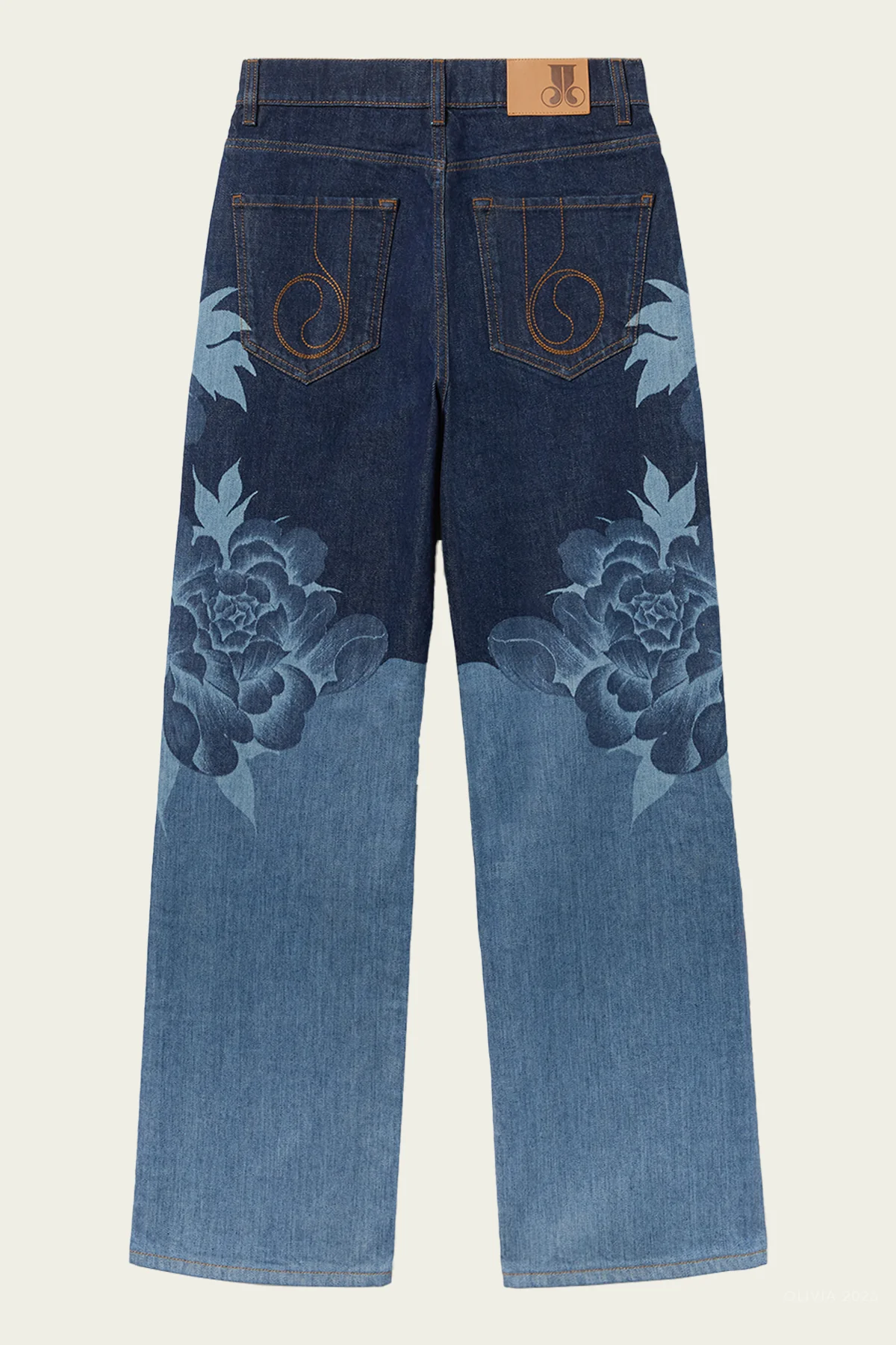 The Straight Leg Jean in Queen Peony Placée - Image 5