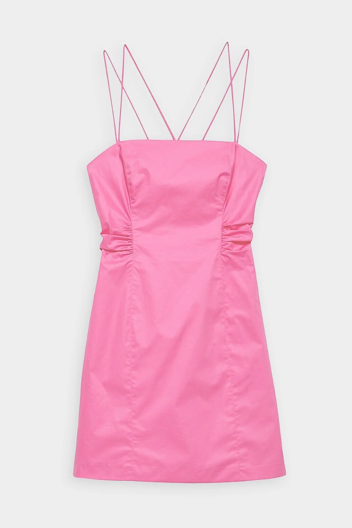 Tie Back Mini Dress in Hot Pink
