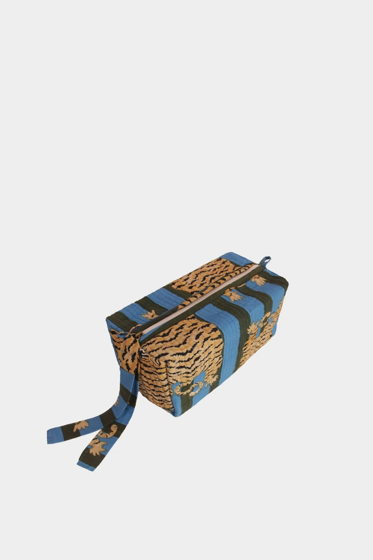 Tiger Color Stripes Pouch in Green and Blue - Image 2