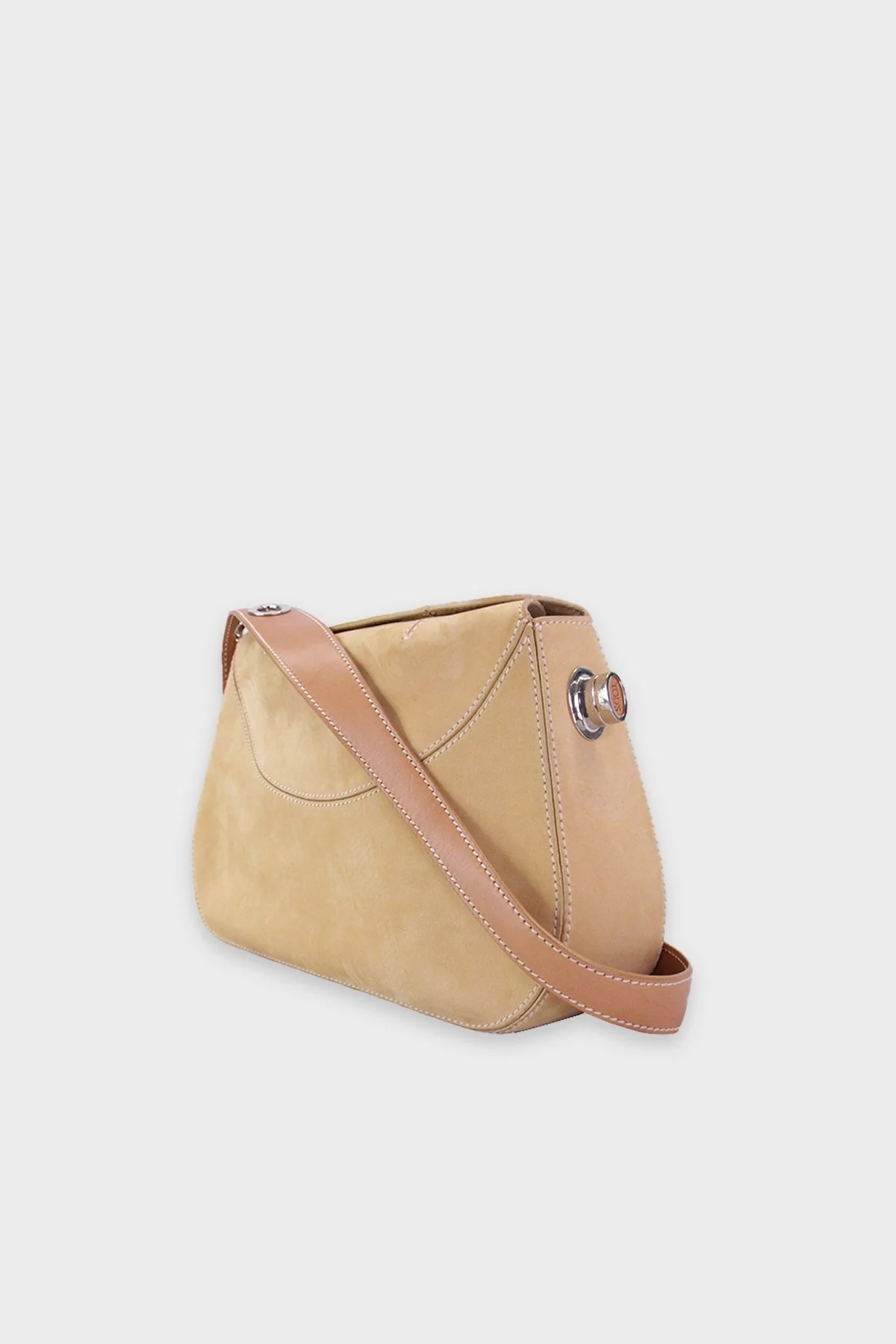 Tod's Beige Suede Handbag with Adjustable Strap - Image 2