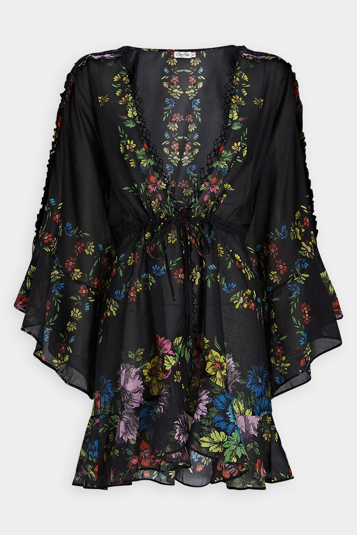 Tunia Kaftan in Garden Black Print