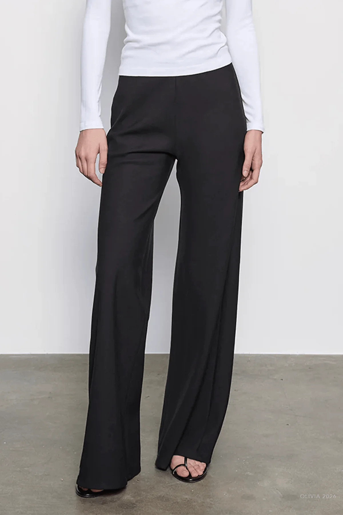 Twill Bias Pant in Black - Image 2