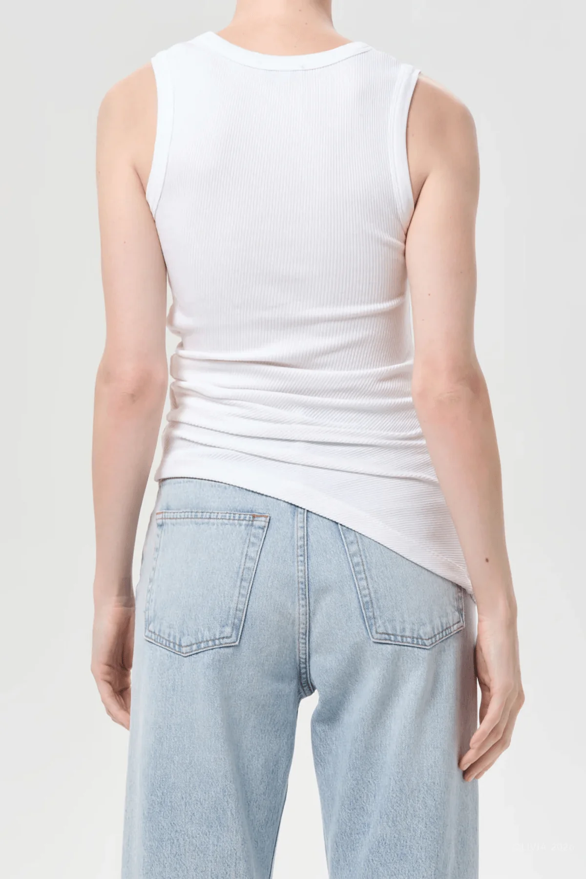 Twisted Poppy Tank in White - Image 3