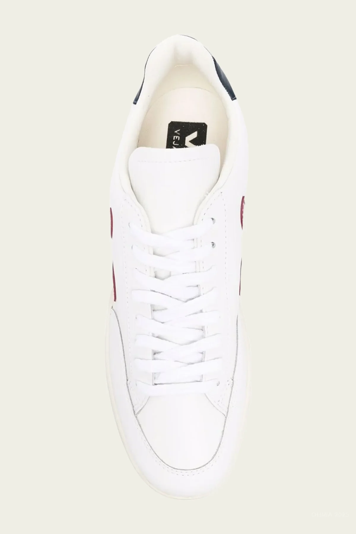 V-12 Leather Men Sneaker in White Marsala Nautico - Image 4