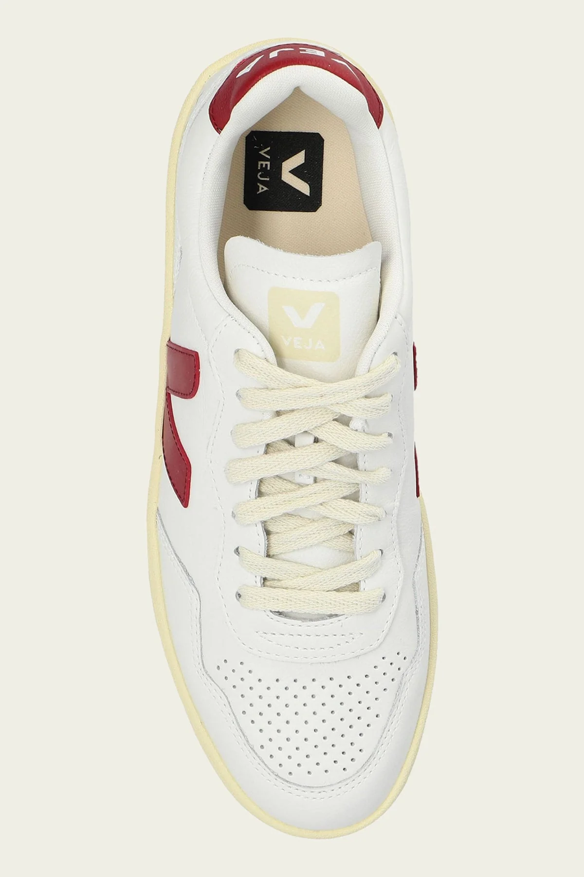V-90 O.T. Leather Sneaker in White Marsala - Image 4