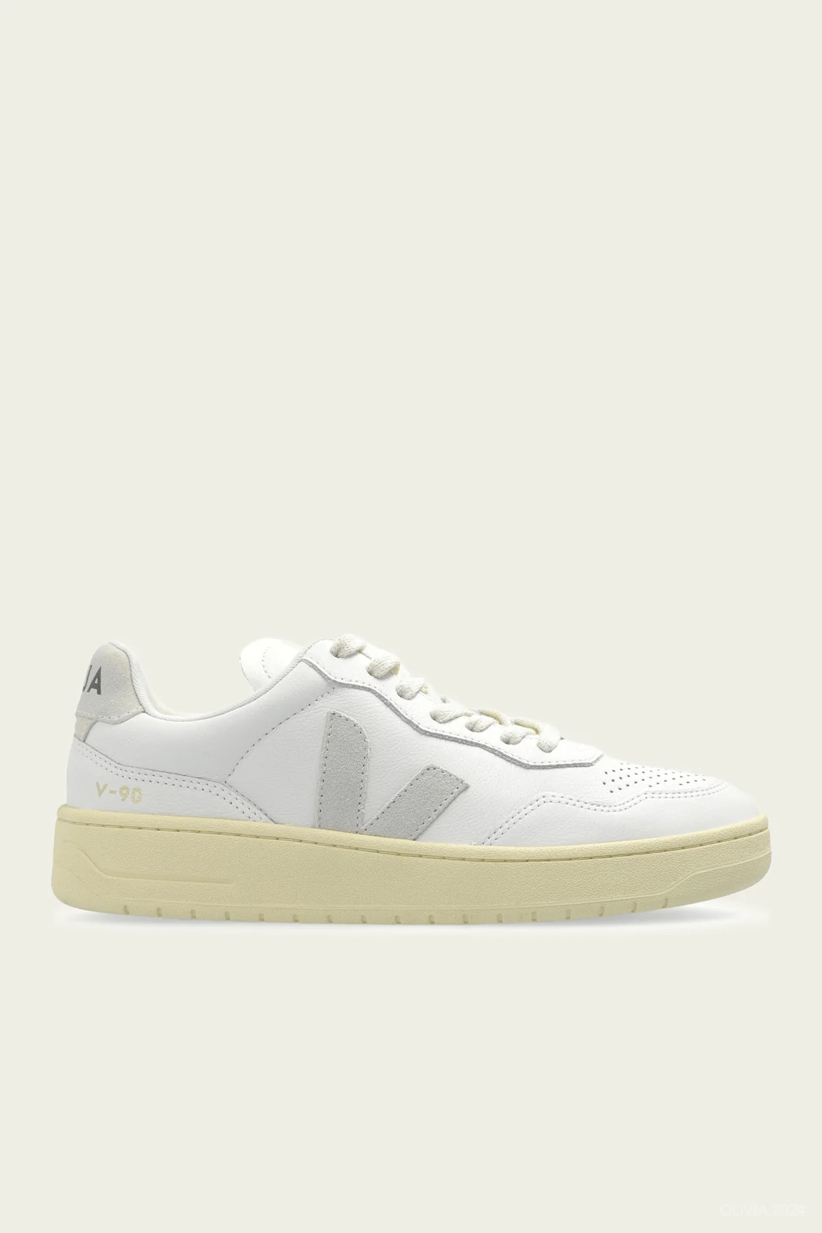 V-90 O.T. Leather Sneaker in White Natural