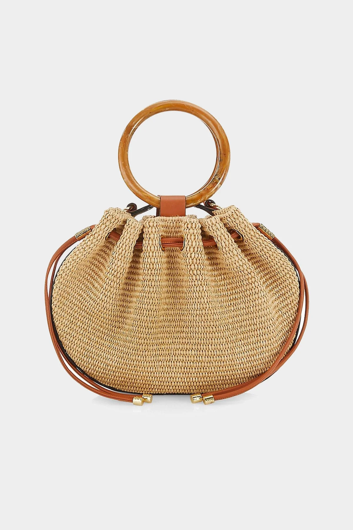 Valeria Small Bamboo Bag in Natural