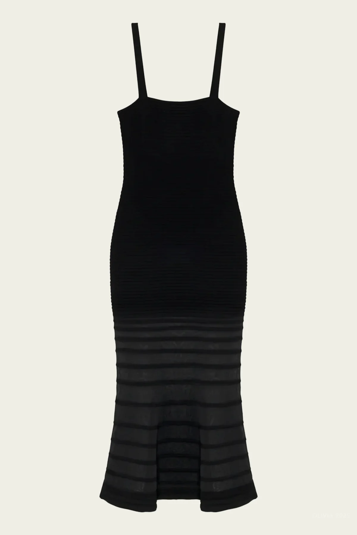 Vallarie Knit Midi Dress in Black